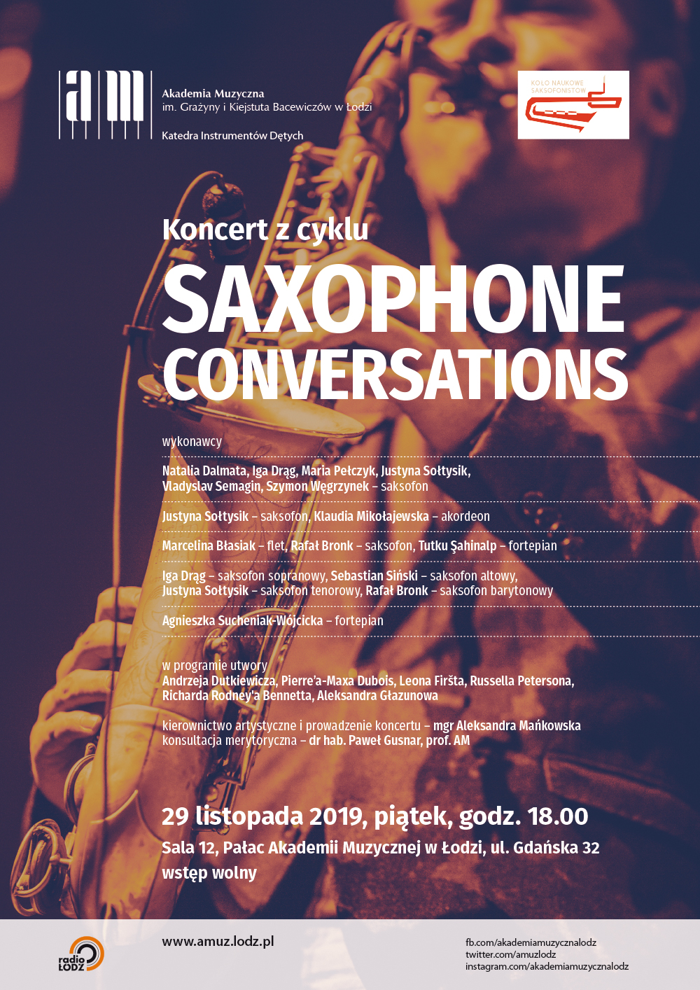 Koncert z cyklu SAXOPHONE CONVERSATIONS